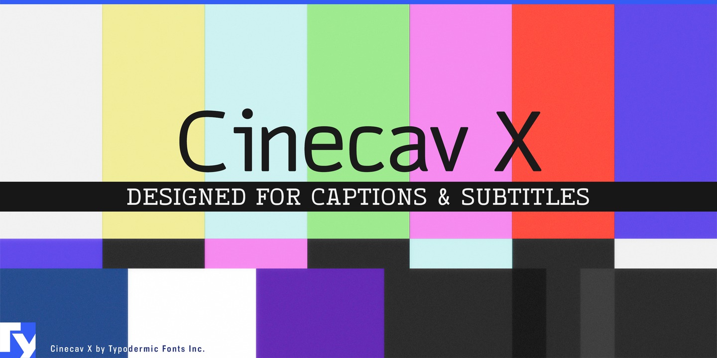 Przykład czcionki Cinecav X